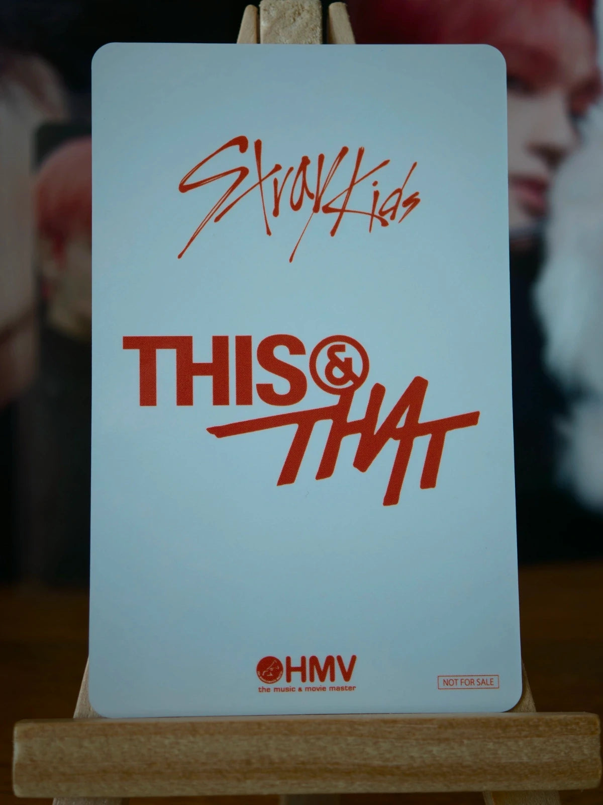 Stray Kids Bang Chan THIS & THAT Photocard (HMV Lucky Draw Y), reverse of photocard