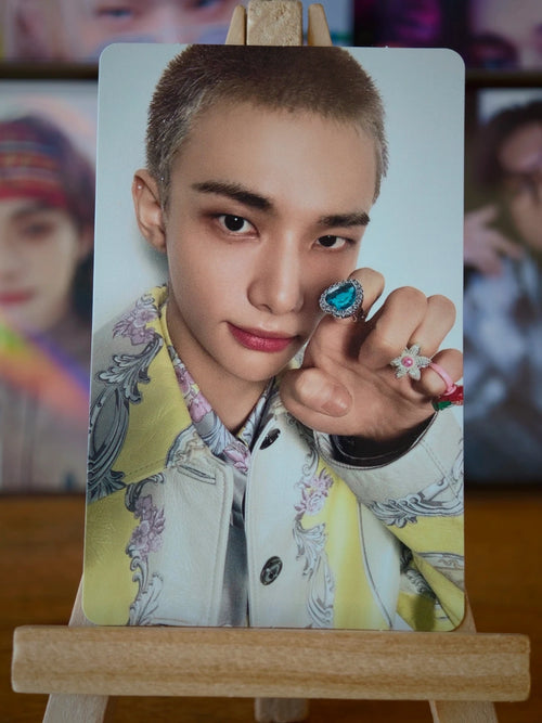Stray Kids Hyunjin Hollow Photocard (Fanclub Double-sided, B Design), front portrait
