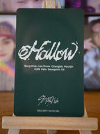Stray Kids Hyunjin Hollow Photocard (Regular Ver.), reverse of photocard