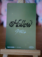Stray Kids Han Hollow Photocard (Tower Records POB), reverse of photocard