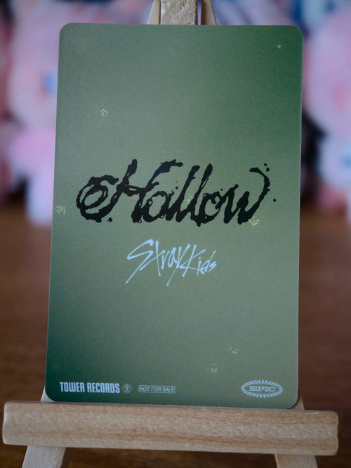 Stray Kids Han Hollow Photocard (Tower Records POB), reverse of photocard