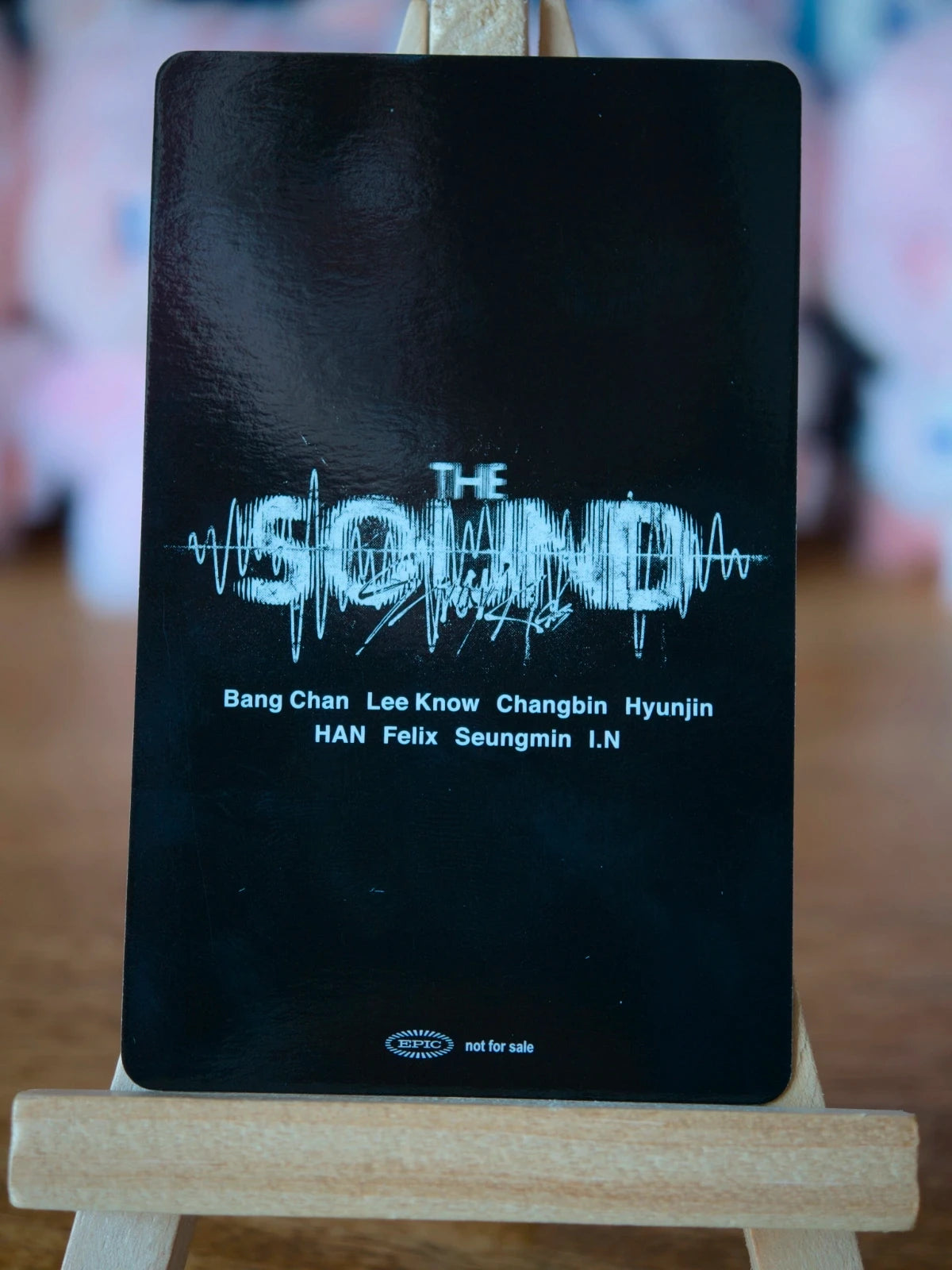 Stray Kids Han THE SOUND Photocard (CD Shop Lucky Draw), reverse of photocard