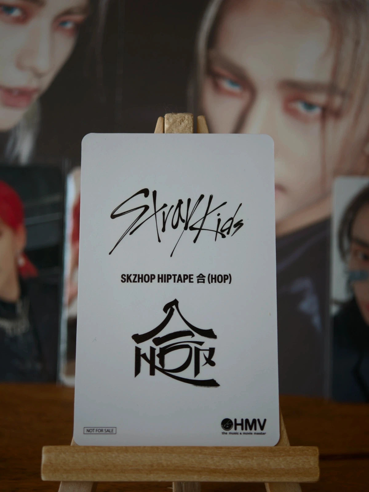 Stray Kids Hyunjin HOP Photocard (HMV POB), reverse of photocard