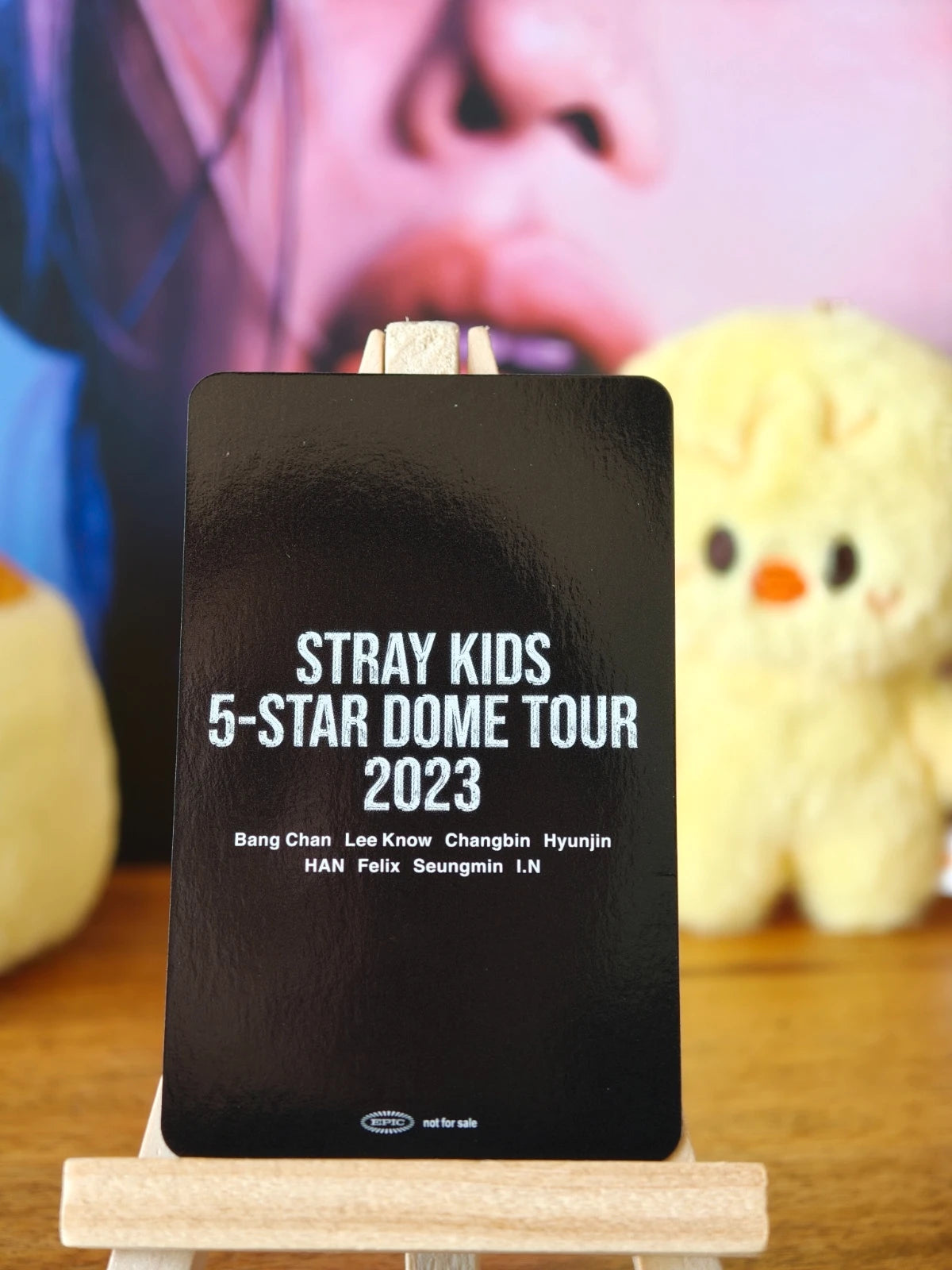 Stray Kids Felix 5-STAR Dome Tour 2023 Photocard (Venue Benefit, Osaka, 9 September 2023), reverse of photocard