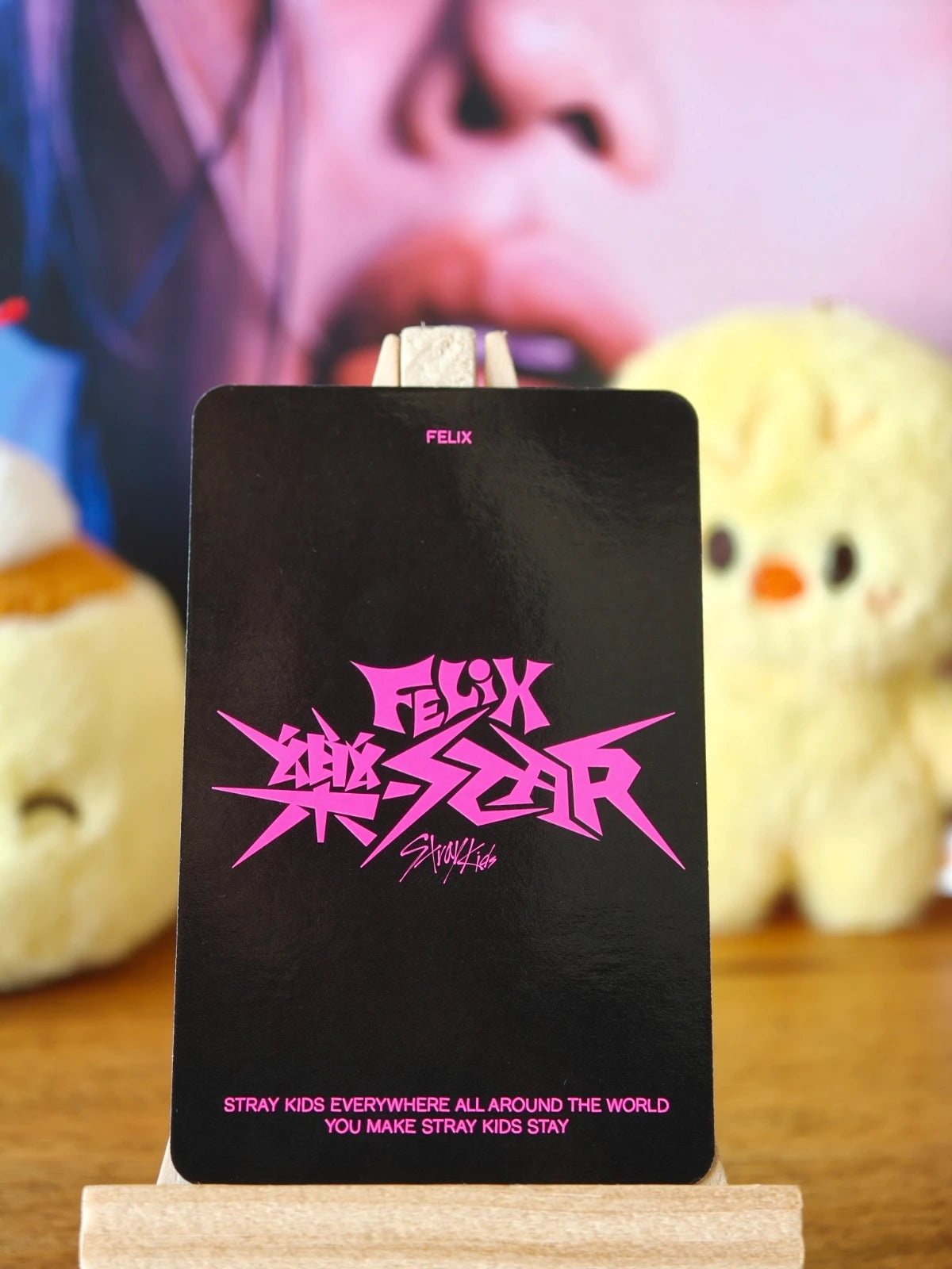 Stray Kids Felix ROCK-STAR Photocard (Postcard Ver.), reverse of photocard