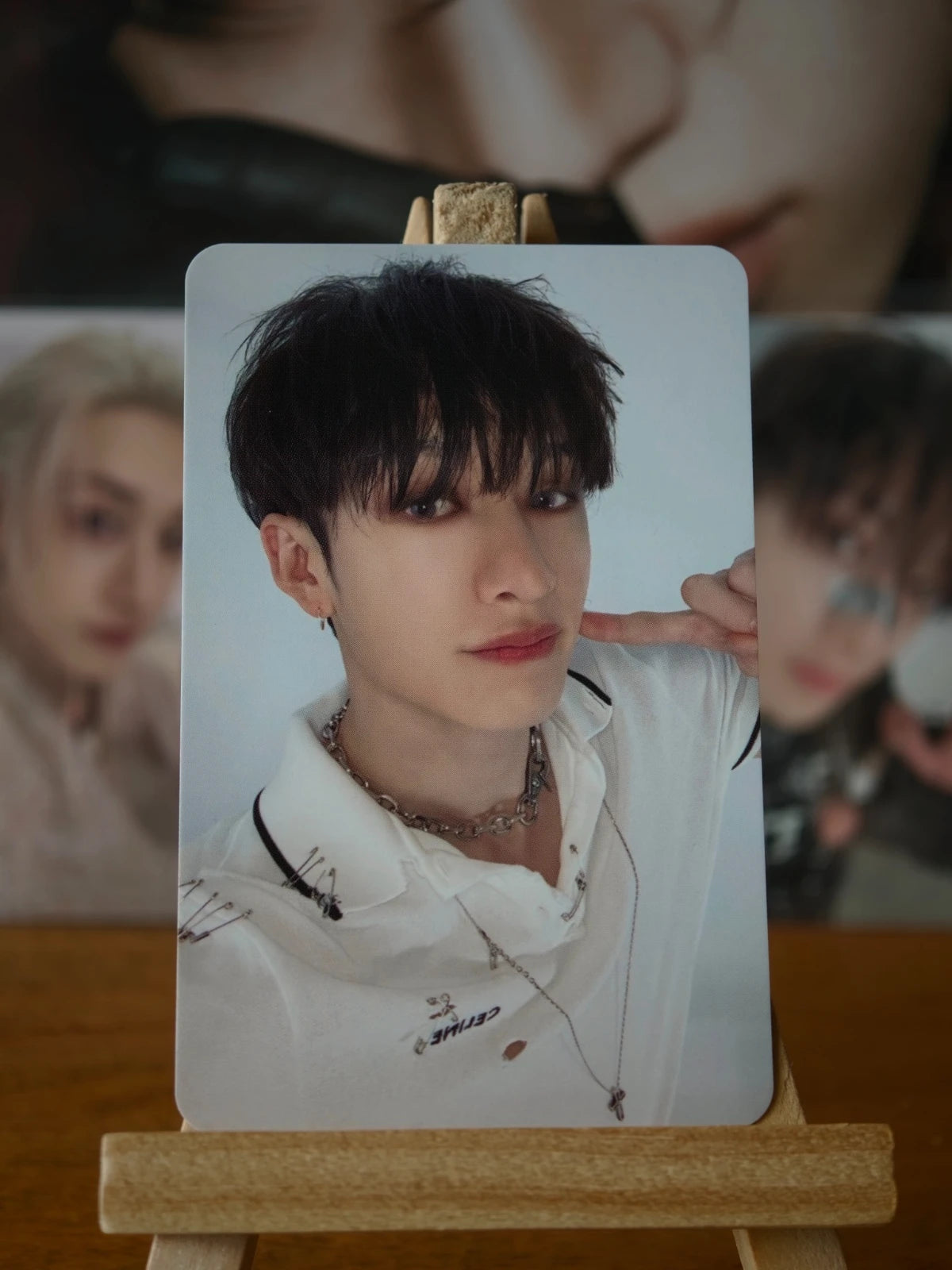 Stray Kids Bang Chan ROCK-STAR Photocard (Double-sided Album Card), front portrait