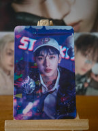 Stray Kids Bang Chan Christmas EveL Photocard (Glitter), front portrait