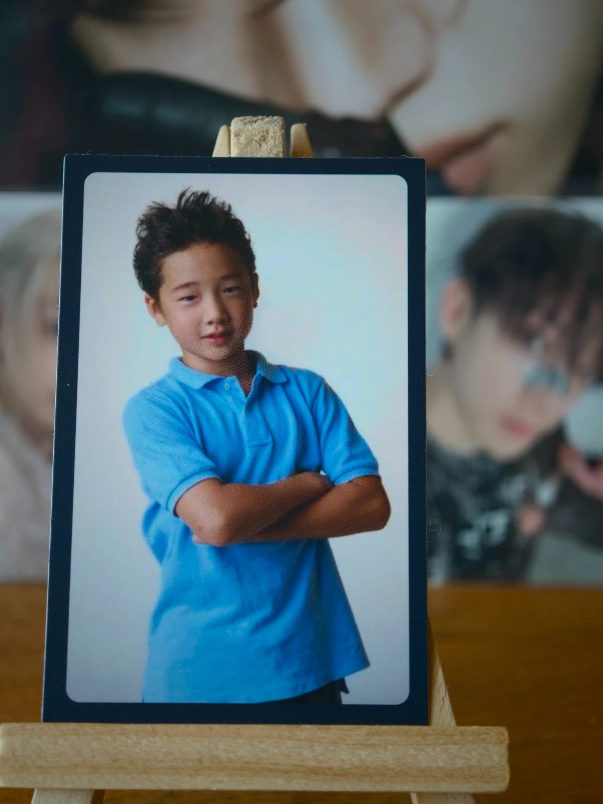 Stray Kids Bang Chan I am NOT Photocard (Childhood Design), front portrait