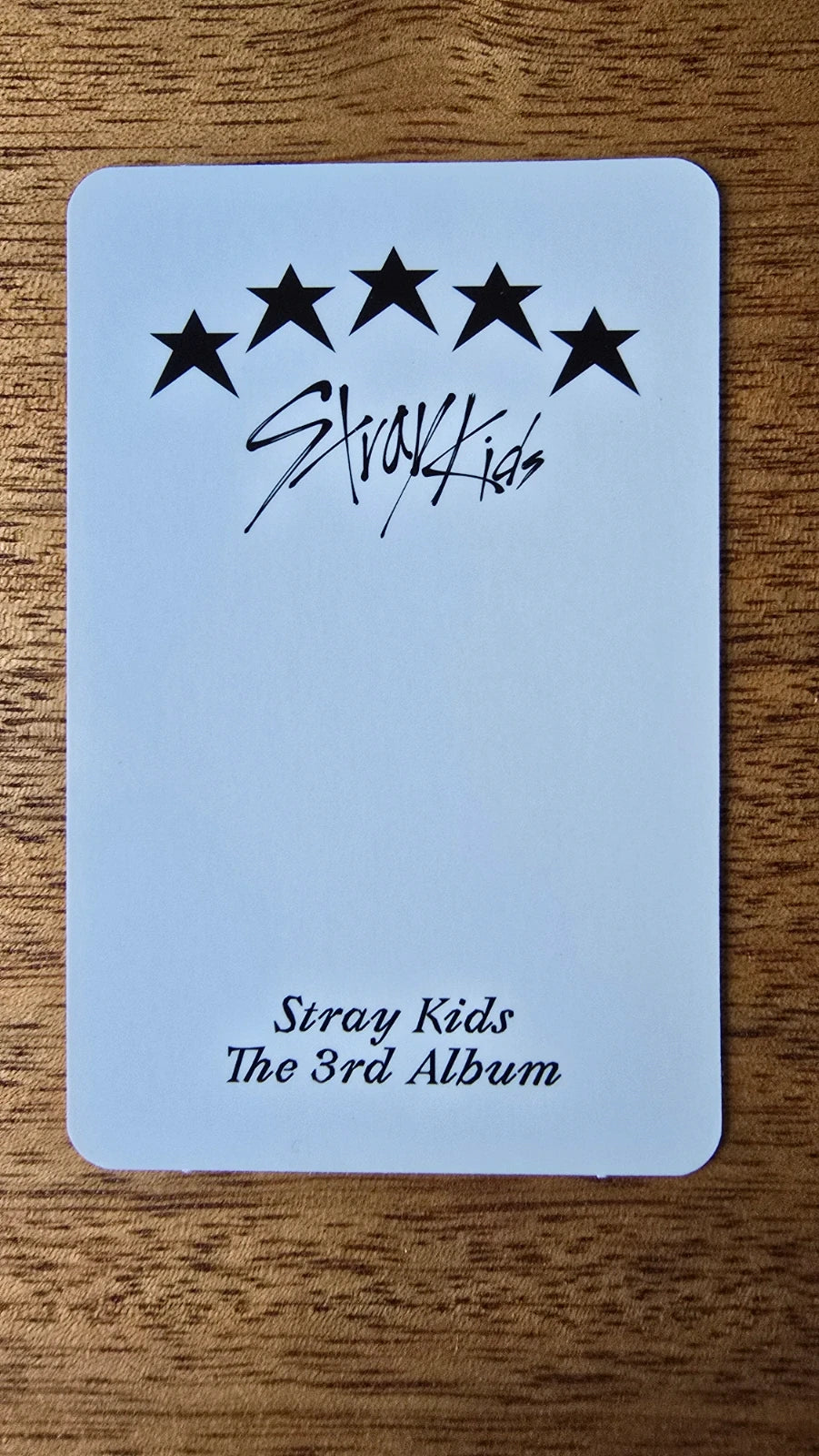 Stray Kids Hyunjin 5-STAR Photocard (Soundwave POB), reverse of photocard