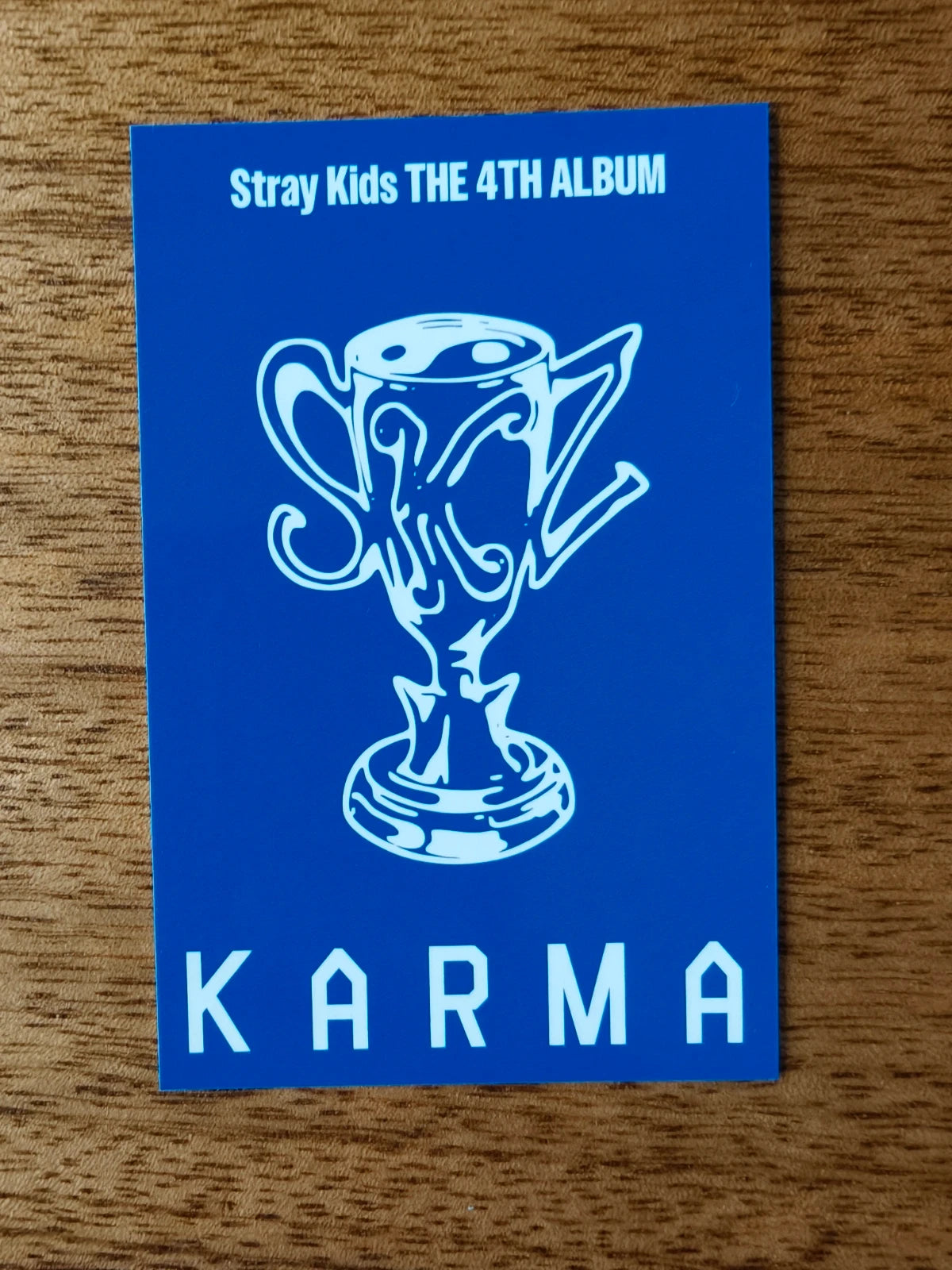 Stray Kids Hyunjin KARMA Photocard (KARMA Set Card), reverse of photocard