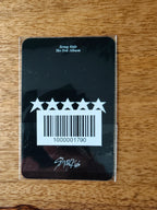 Stray Kids Hyunjin 5-STAR Photocard (JYP SHOP POB), reverse of photocard