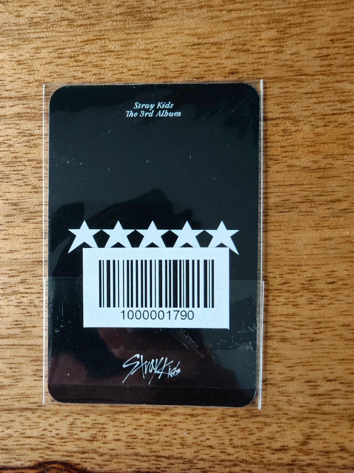 Stray Kids Hyunjin 5-STAR Photocard (JYP SHOP POB), reverse of photocard