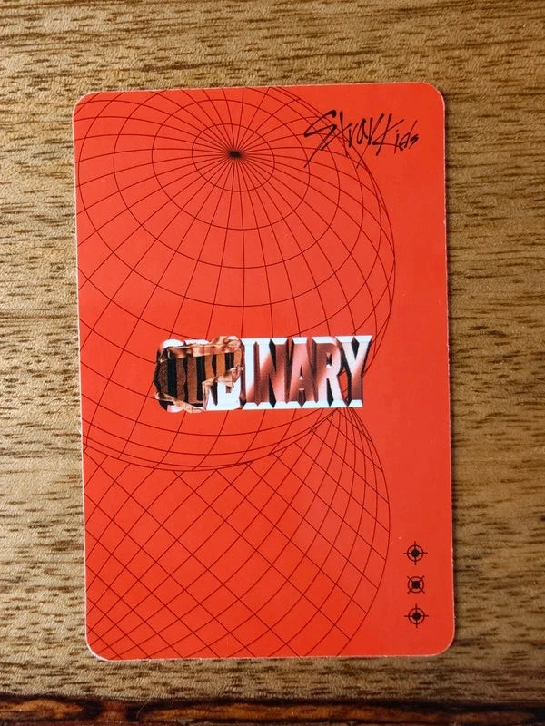 Stray Kids Hyunjin ODDINARY Photocard (Mask Off Design), reverse of photocard
