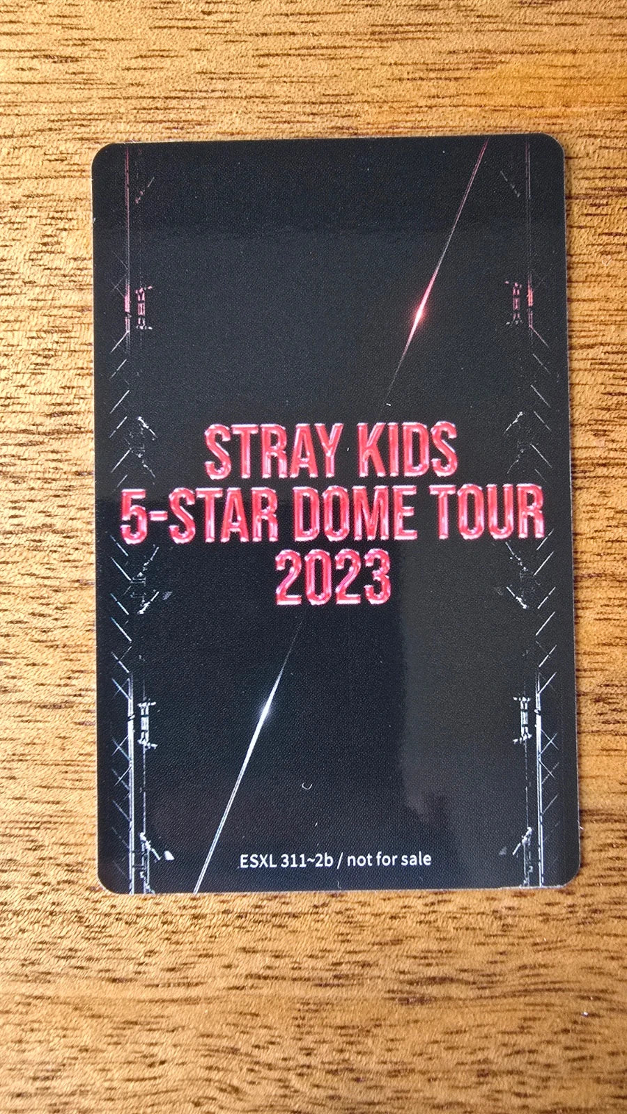 Stray Kids Bang Chan 5-STAR Dome Tour 2023 Photocard (Limited Blu-ray) — reverse