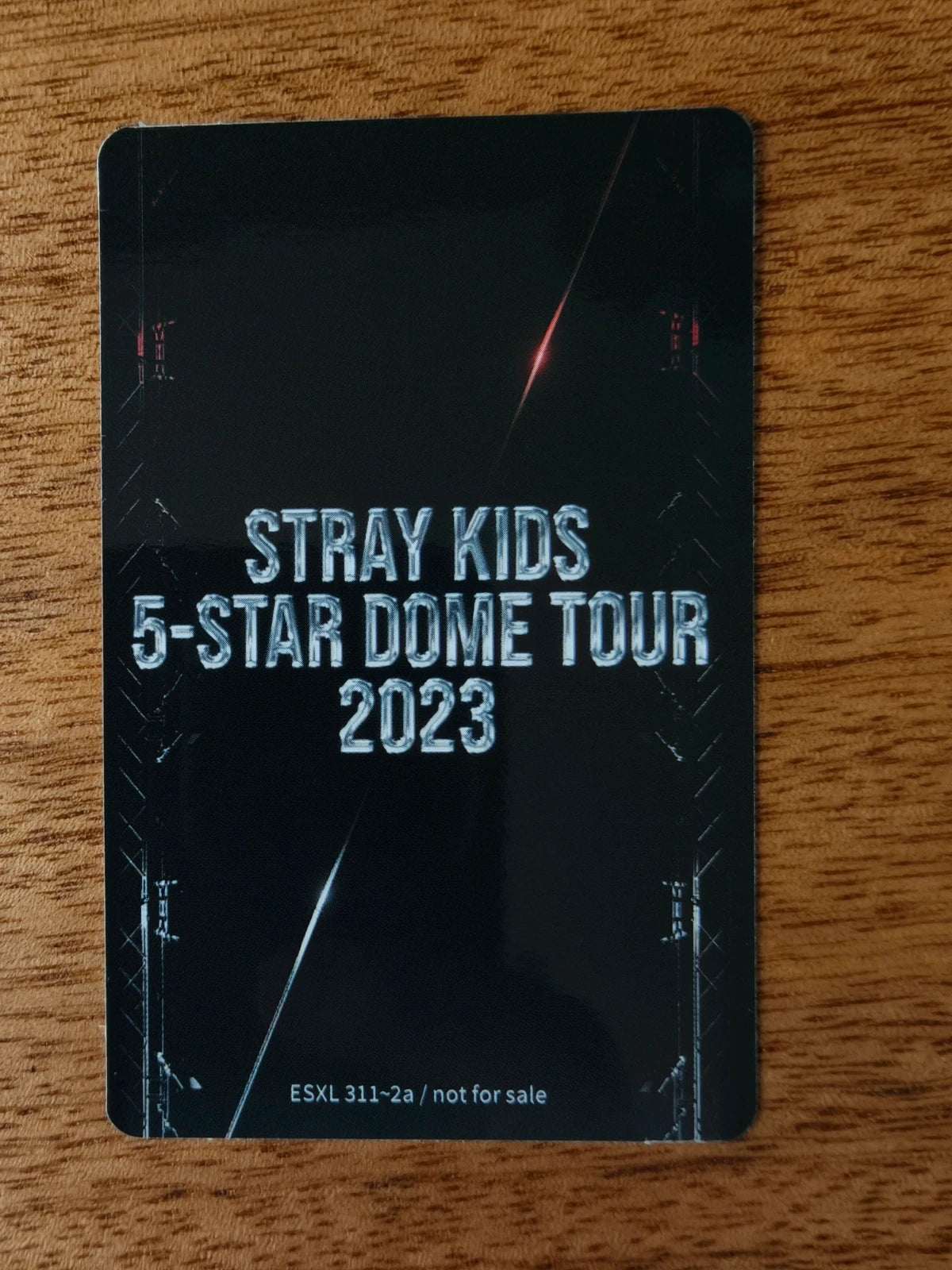 Stray Kids Hyunjin 5-STAR Dome Tour 2023 Photocard (Venue Benefit, Osaka, 9 September 2023) — reverse