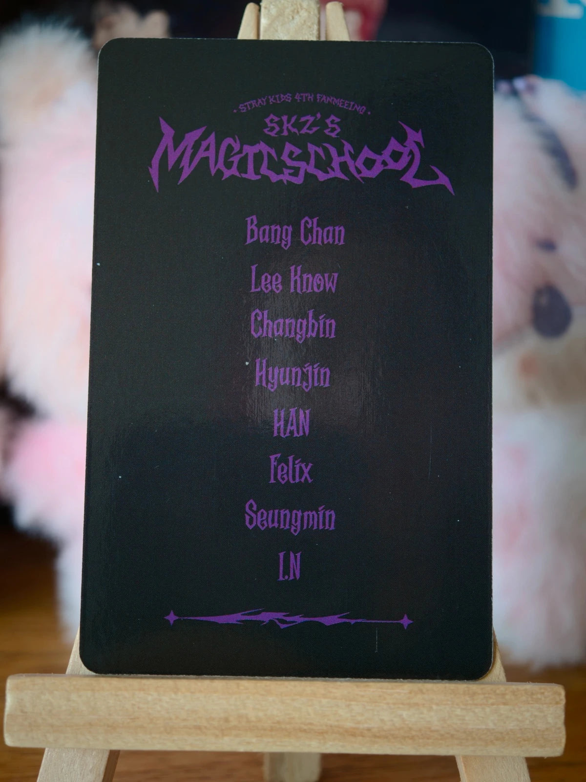Stray Kids Lee Know SKZ'S MAGIC SCHOOL Photocard (Online Benefit) — reverse