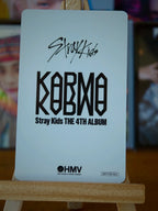 Stray Kids Hyunjin KARMA Photocard (HMV Lucky Draw B) — reverse