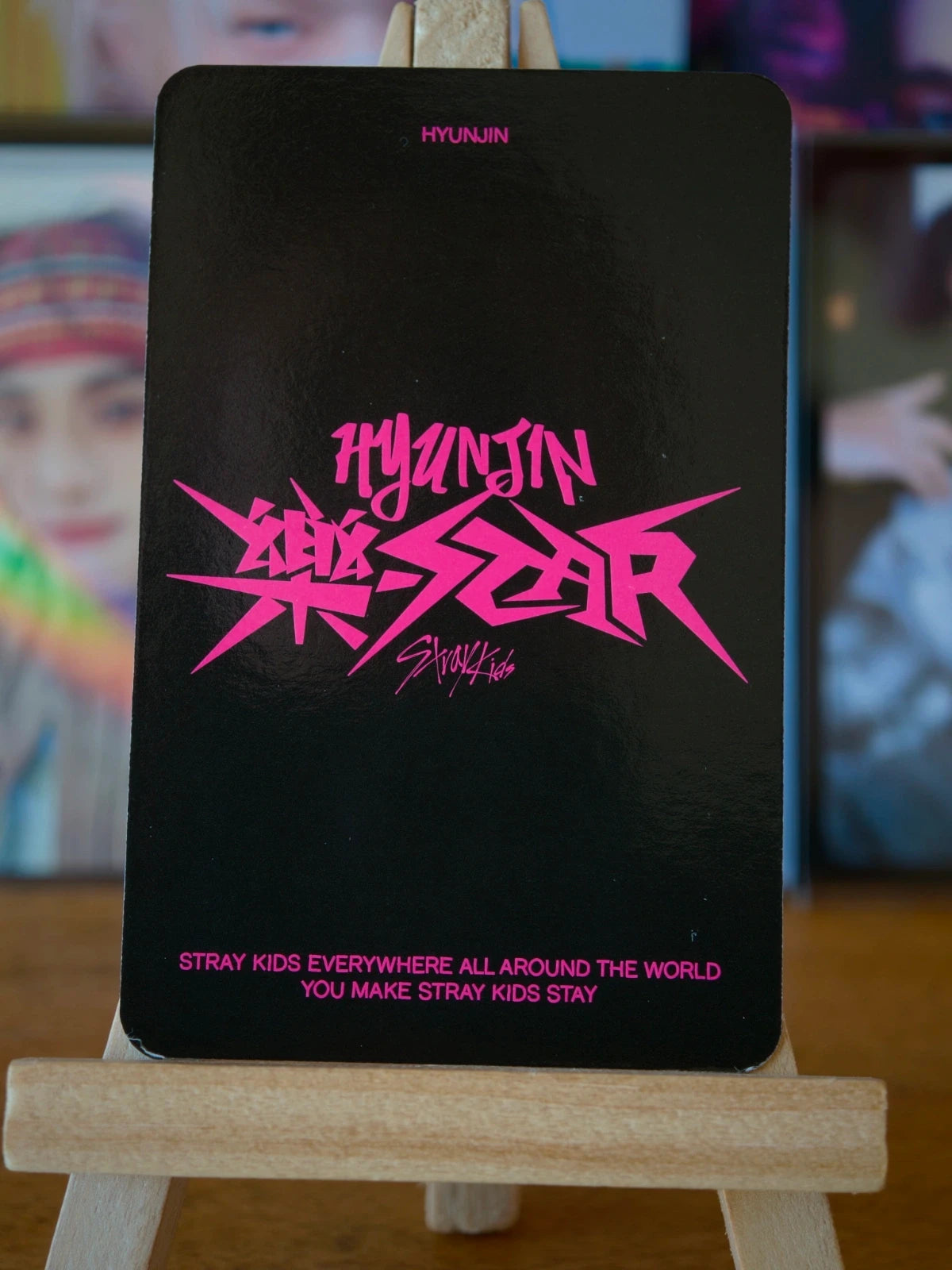 Stray Kids Hyunjin ROCK-STAR Photocard (Postcard Ver.) — reverse