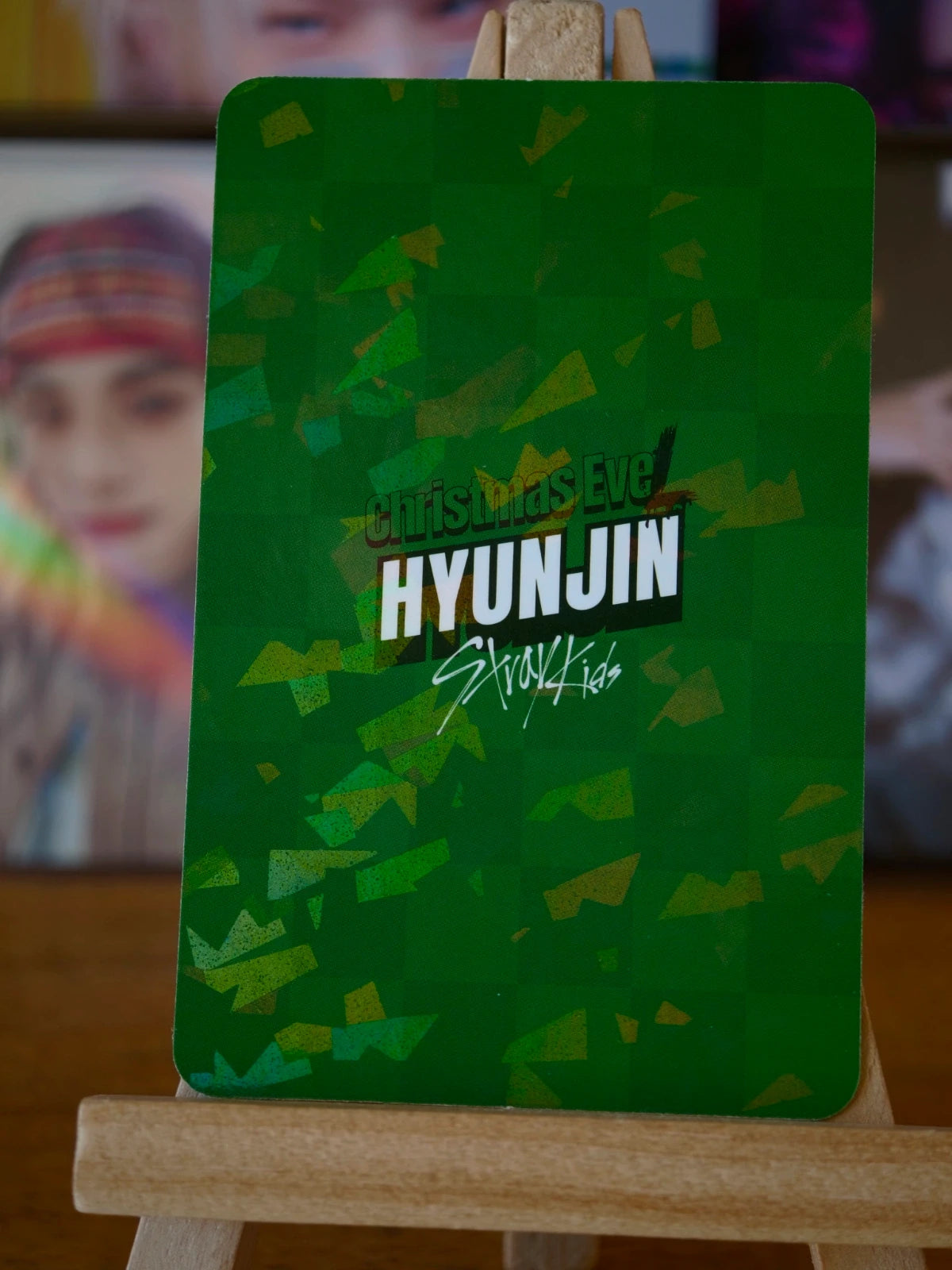 Stray Kids Hyunjin Christmas EveL Photocard (Glitter) — reverse
