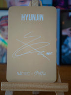 Stray Kids Hyunjin NACIFIC Photocard (Round 14) — reverse with printed signature design