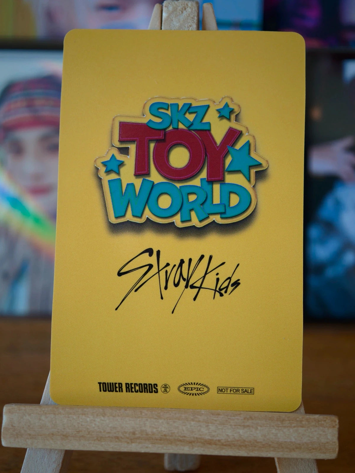Stray Kids Hyunjin SKZ TOY WORLD Photocard (Blu-ray Tower Records POB) — reverse