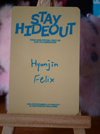 Stray Kids Hyunjin & Felix STAY HIDEOUT Unit Photocard (Unit B) — reverse with printed member names