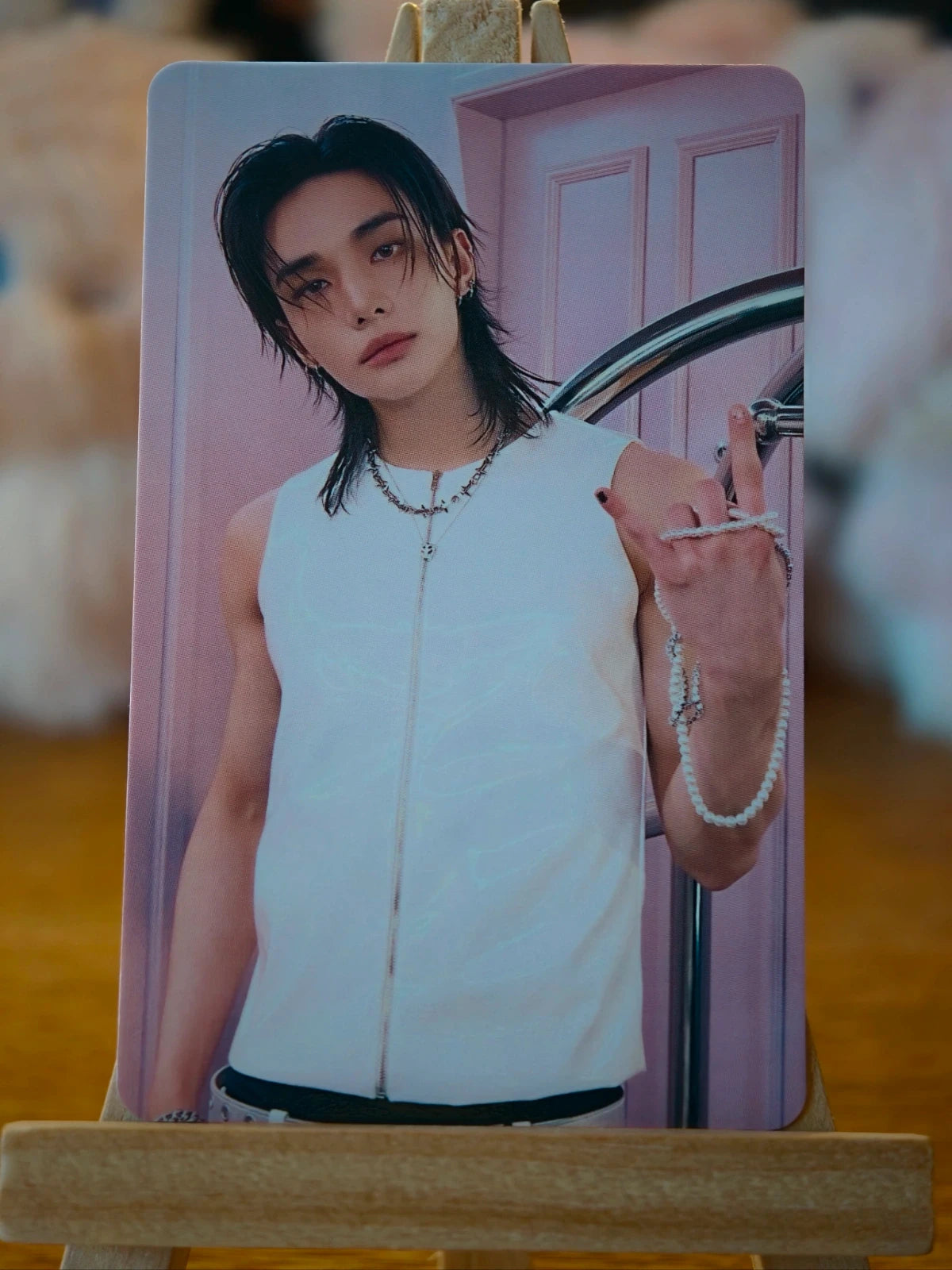 Stray Kids Hyunjin THIS & THAT Photocard (HMV Lucky Draw Z), front of photocard