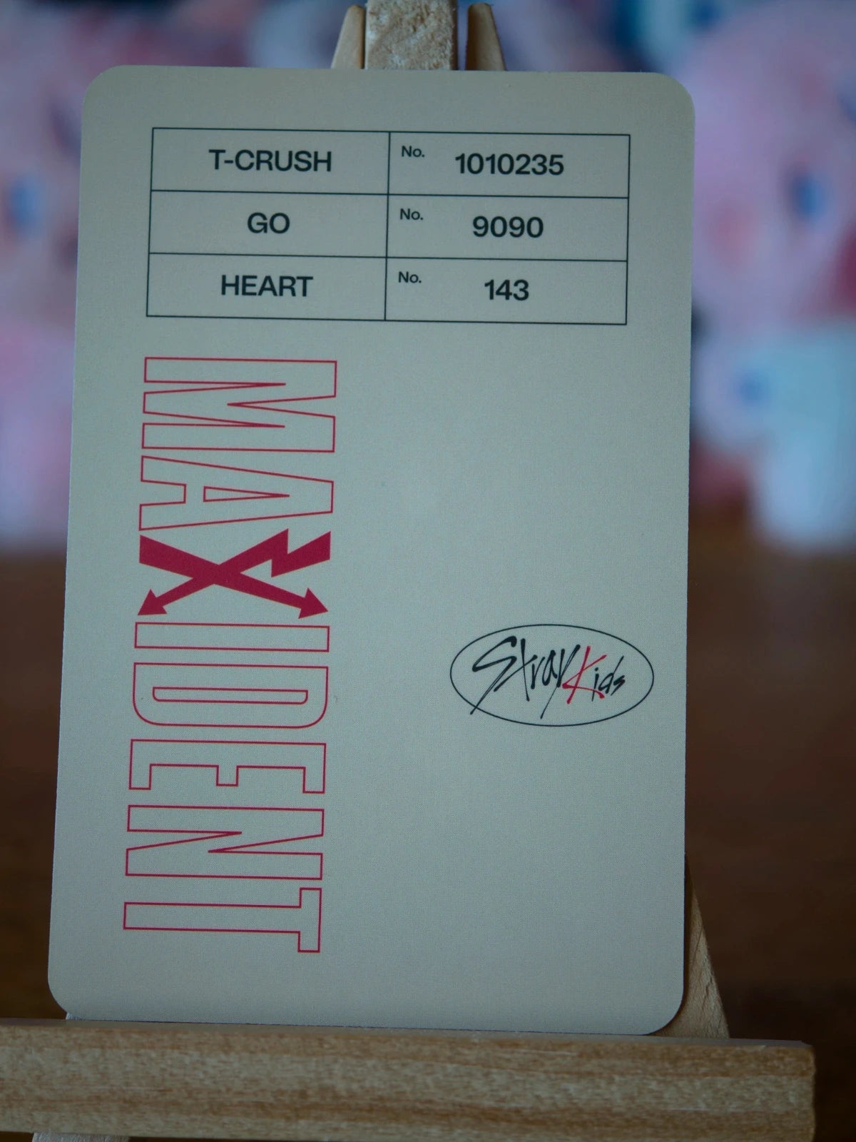 Stray Kids Han MAXIDENT Photocard (CASE Ver.) — reverse