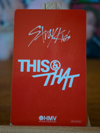 Stray Kids I.N THIS & THAT Photocard (HMV A Holo POB), reverse of photocard