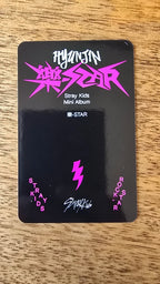 Stray Kids Hyunjin ROCK-STAR Photocard (Postcard POB) — reverse