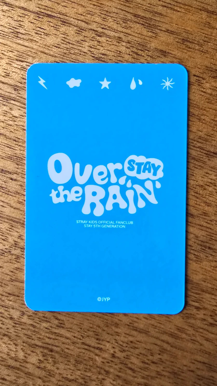 Stray Kids Felix Over the Rain Photocard (Yellow Cushion) — reverse design