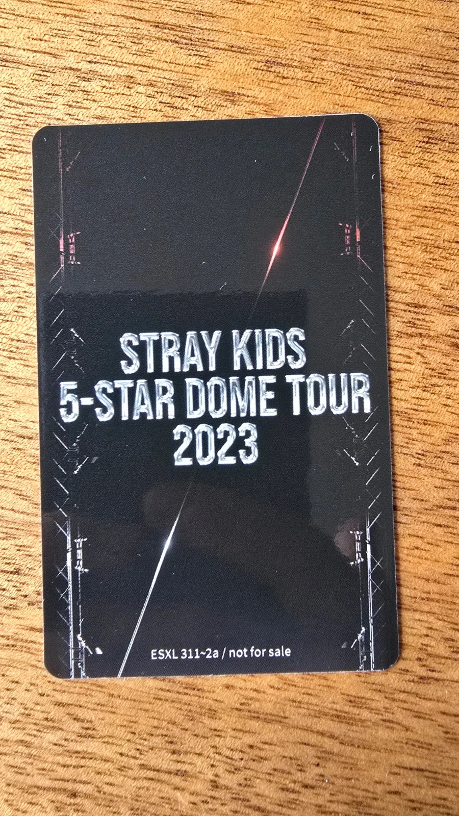Stray Kids Felix 5-STAR Dome Tour 2023 Photocard (Limited Blu-ray) — reverse