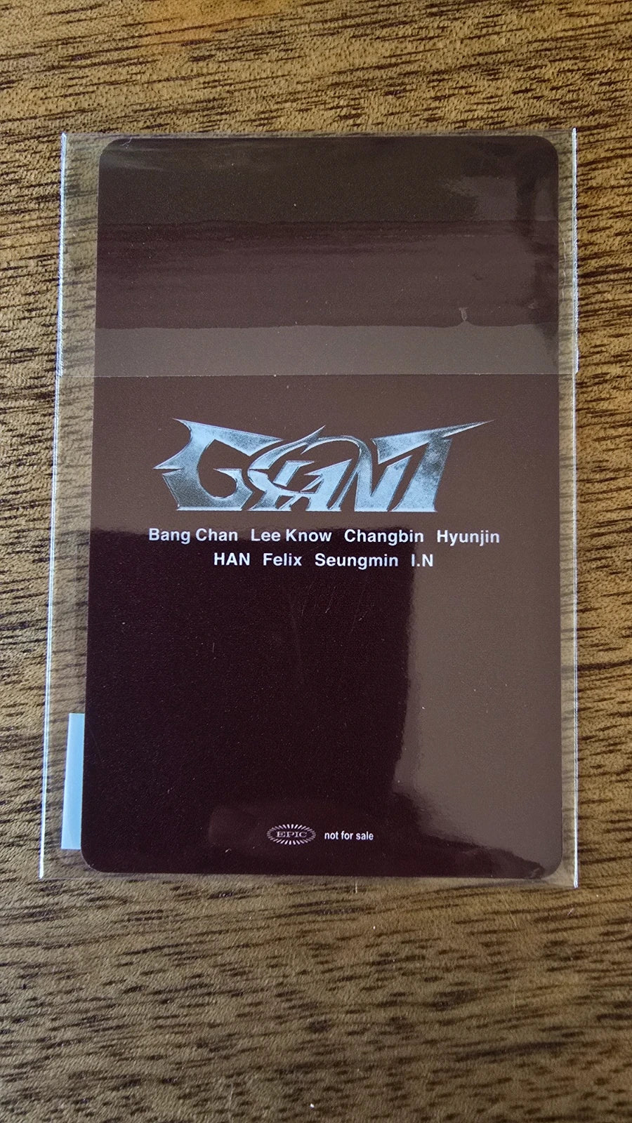 Stray Kids Bang Chan & I.N GIANT Unit Photocard (Fanclub POB) — reverse