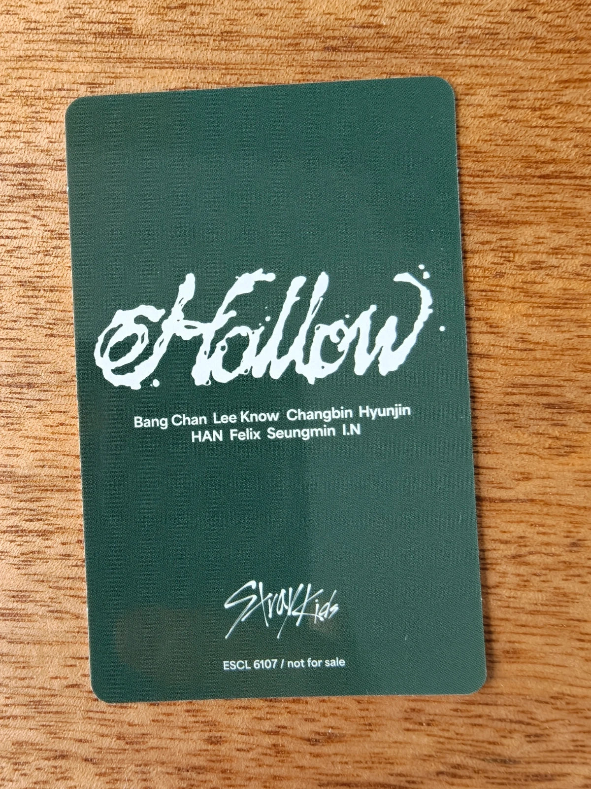Stray Kids I.N Hollow Photocard (Regular Ver.) — reverse
