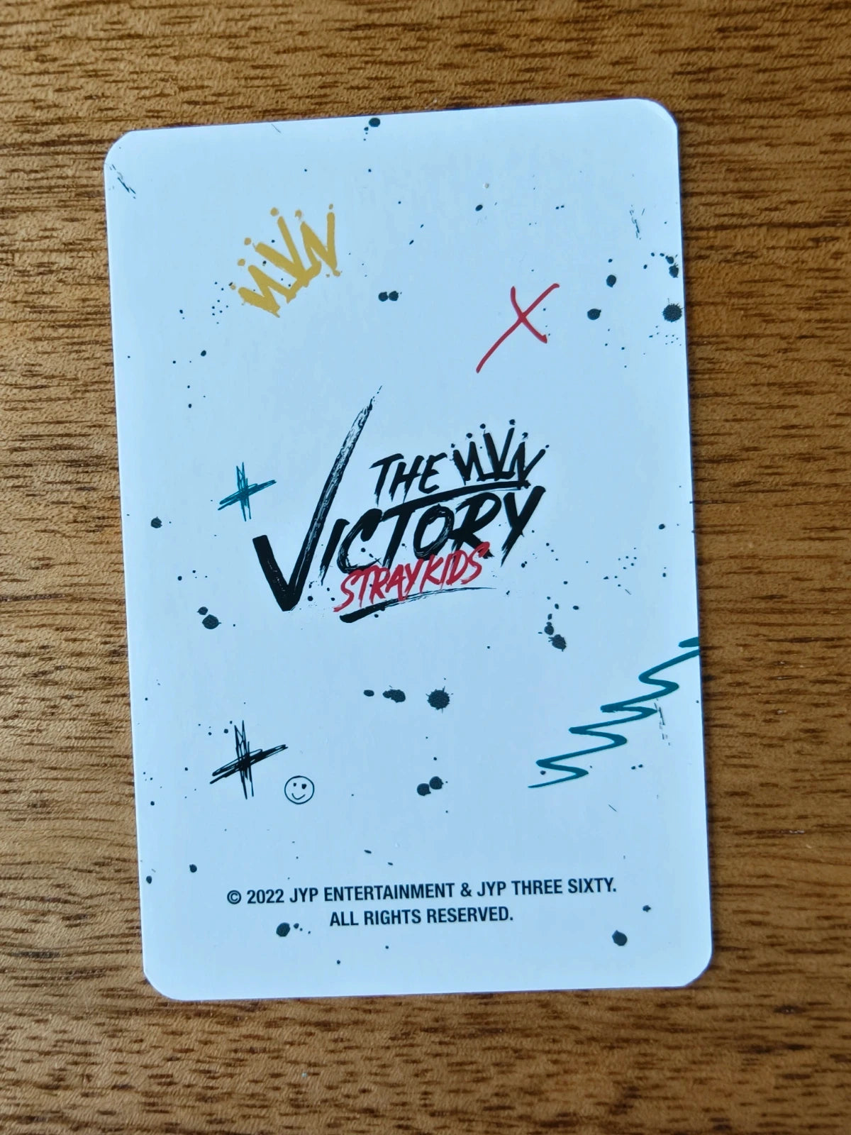 Stray Kids Bang Chan THE VICTORY Photocard — THE VICTORY reverse design