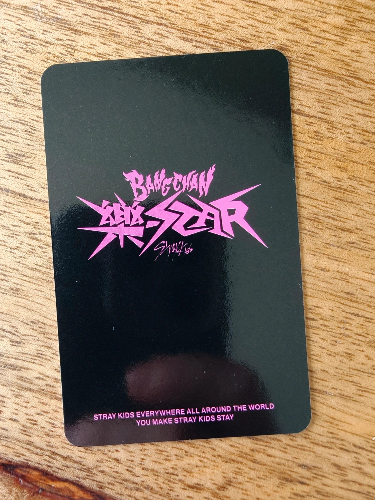 Stray Kids Bang Chan ROCK-STAR Photocard (Musicplant POB) — reverse
