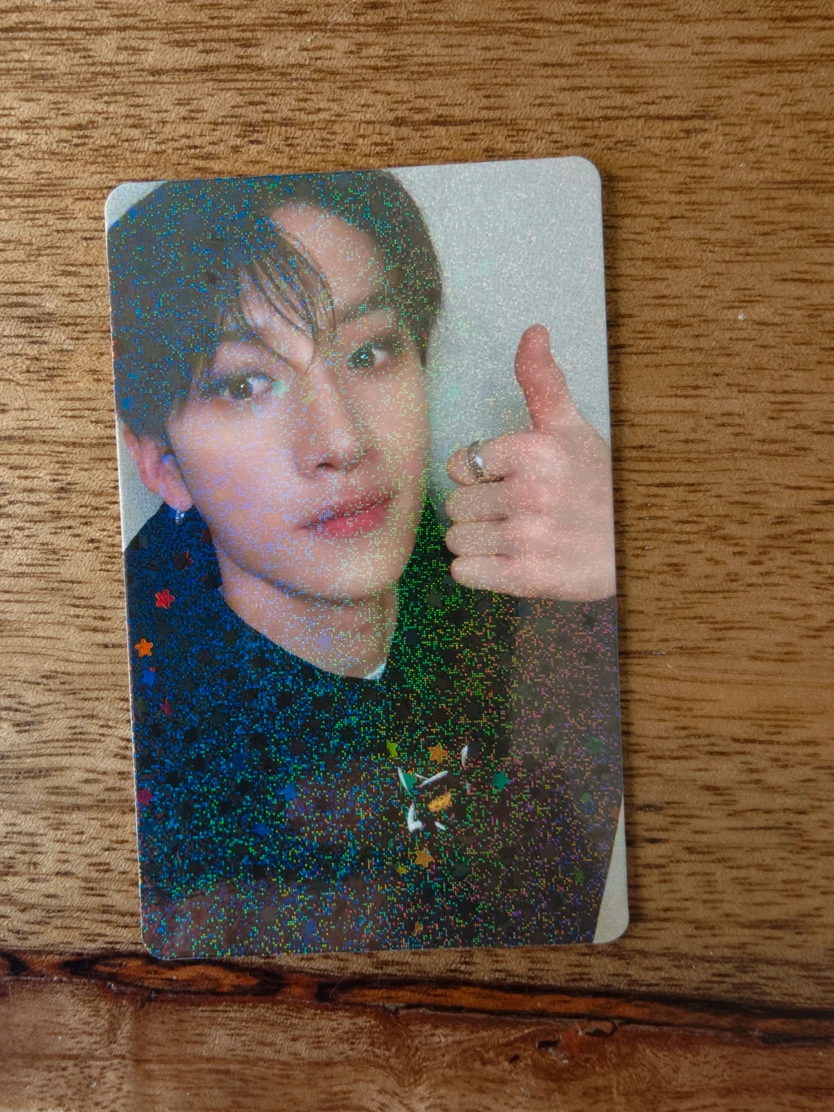 Stray Kids Bang Chan ATE Photocard (HMV Holographic POB) — front