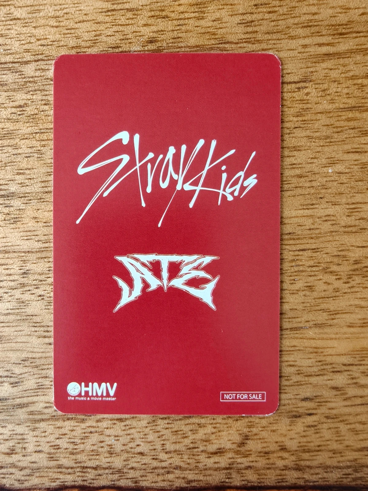 Stray Kids Bang Chan ATE Photocard (HMV Holographic POB) — reverse