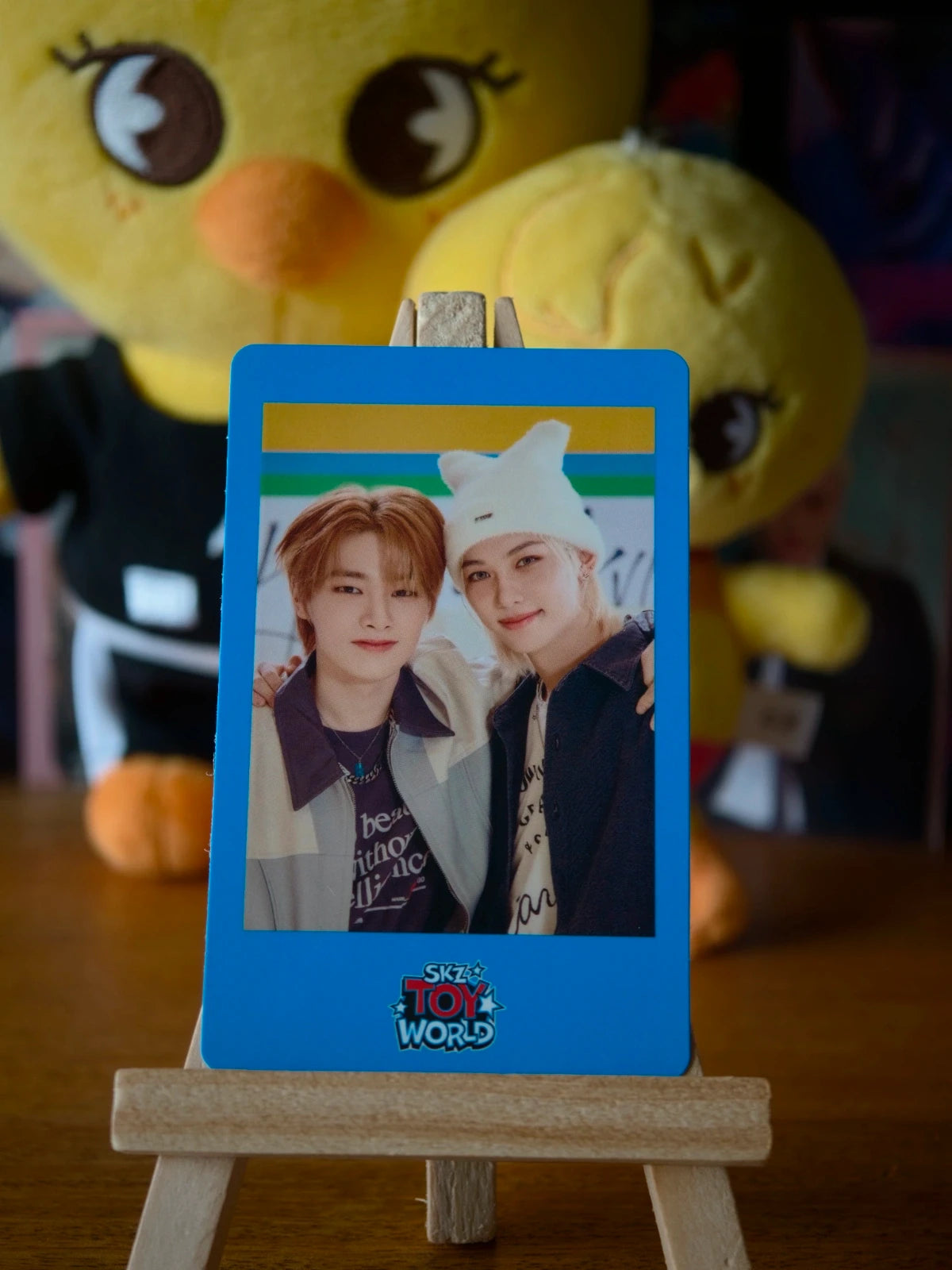 Stray Kids Felix & I.N SKZ TOY WORLD Polaroid-style Unit Photocard (Polaroid Set B) — front