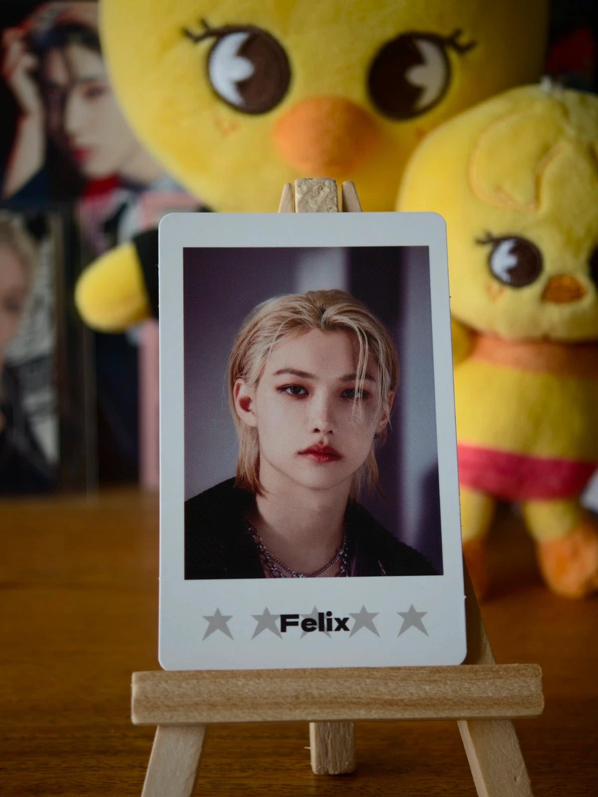 Stray Kids Felix Photocard (White Star Frame) — front portrait view
