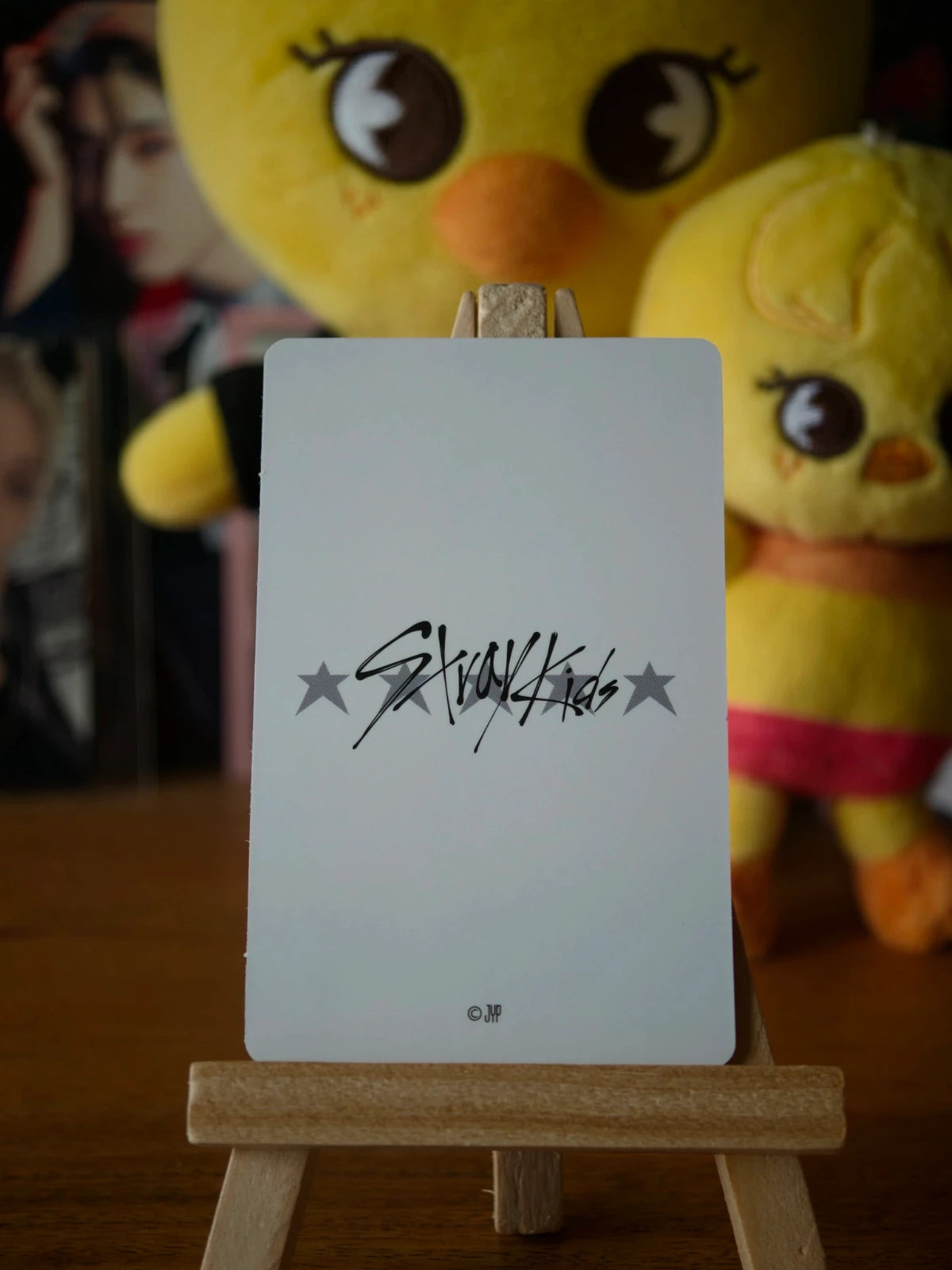 Stray Kids Felix Photocard (White Star Frame) — printed reverse design