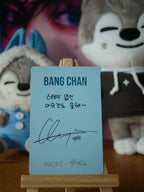 Stray Kids Bang Chan NACIFIC Photocard (Round 11) — reverse with printed signature design