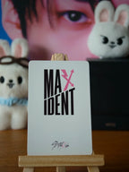 Stray Kids Lee Know MAXIDENT Photocard (Musicplant Holographic POB) — reverse