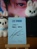 Stray Kids Lee Know NACIFIC Photocard (Round 11) — reverse with printed signature design