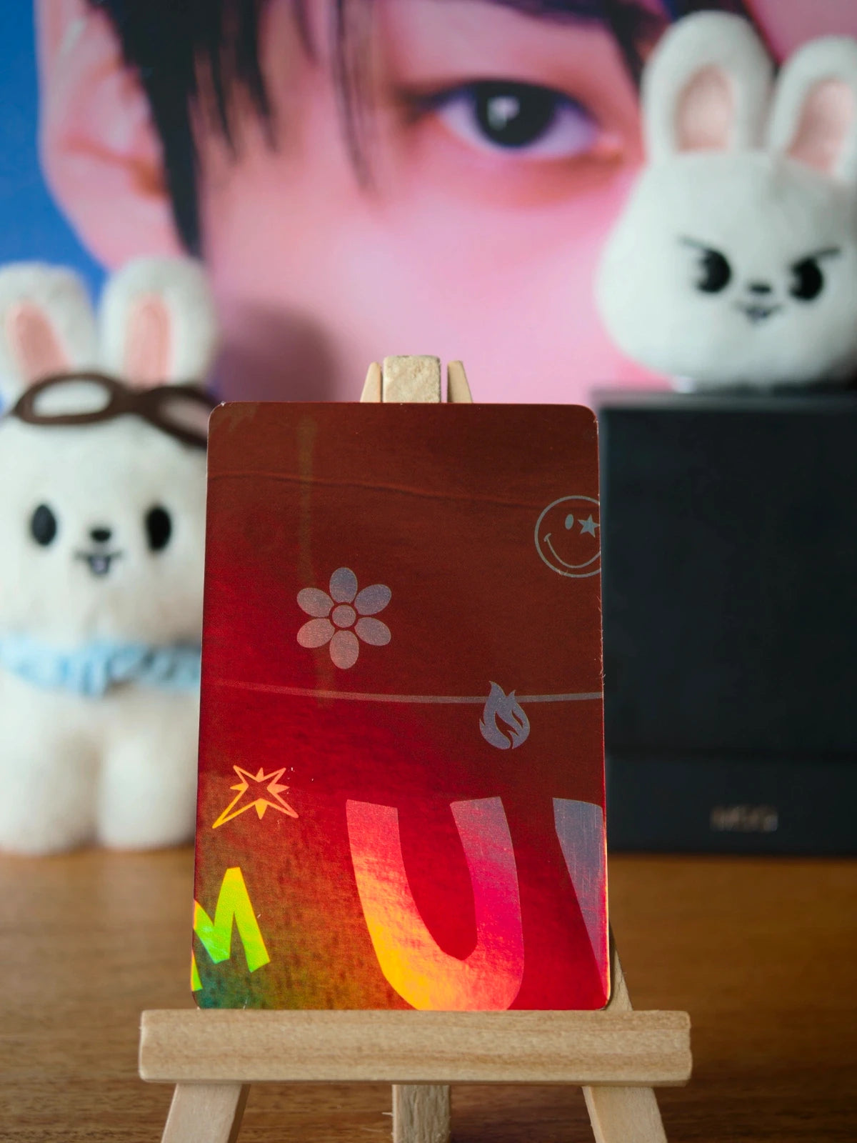 Stray Kids Lee Know Ultra Milk Photocard (Holographic Design) — reverse design