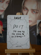 Stray Kids Hyunjin DO IT Photocard (DO Ver.) — reverse