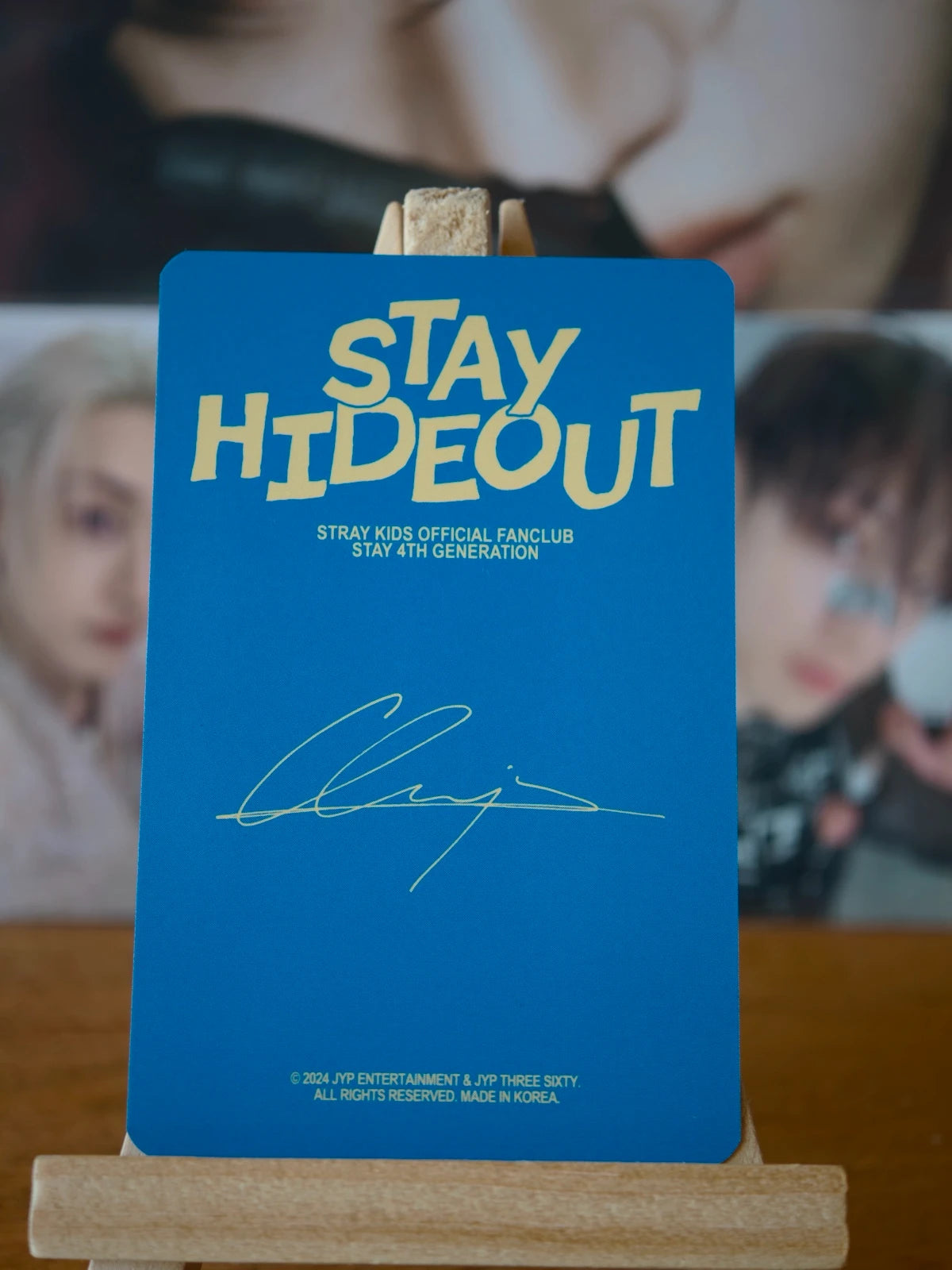 Stray Kids Bang Chan STAY HIDEOUT Photocard (Solo Photocard) — reverse design