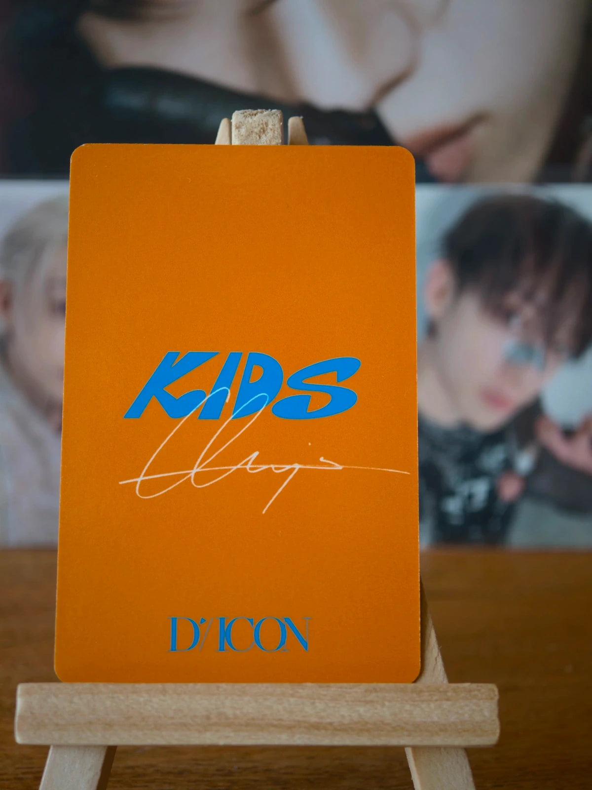 Stray Kids Bang Chan DICON D’FESTA Mini Edition Photocard — reverse with printed signature design