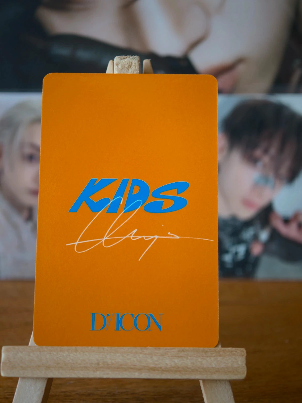 Stray Kids Bang Chan DICON D’FESTA Mini Edition Photocard — reverse with printed signature design