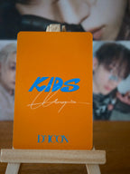 Stray Kids Bang Chan DICON D’FESTA Mini Edition Photocard — reverse with printed signature design